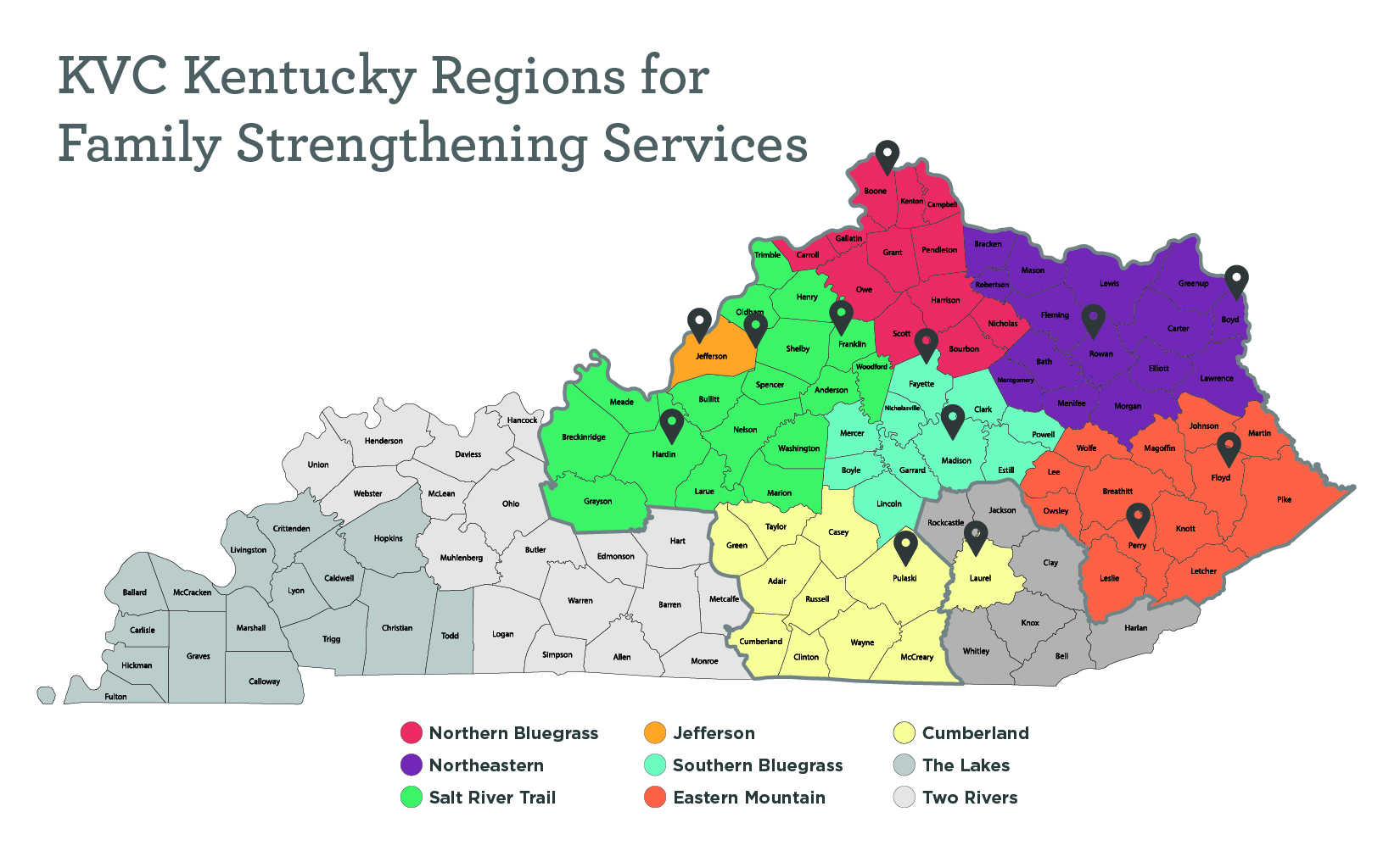 KVC Kentucky Map